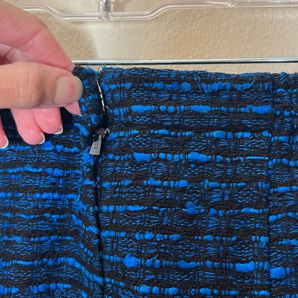 Anne Crimmins for Umi Collections Skirt Suit 10 Blue Silk Tweed Jacket Skirt New - Picture 10 of 10